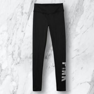 Victoria's Secret PINK Black High Waist Full Length V Winter Legging NWT SZ S